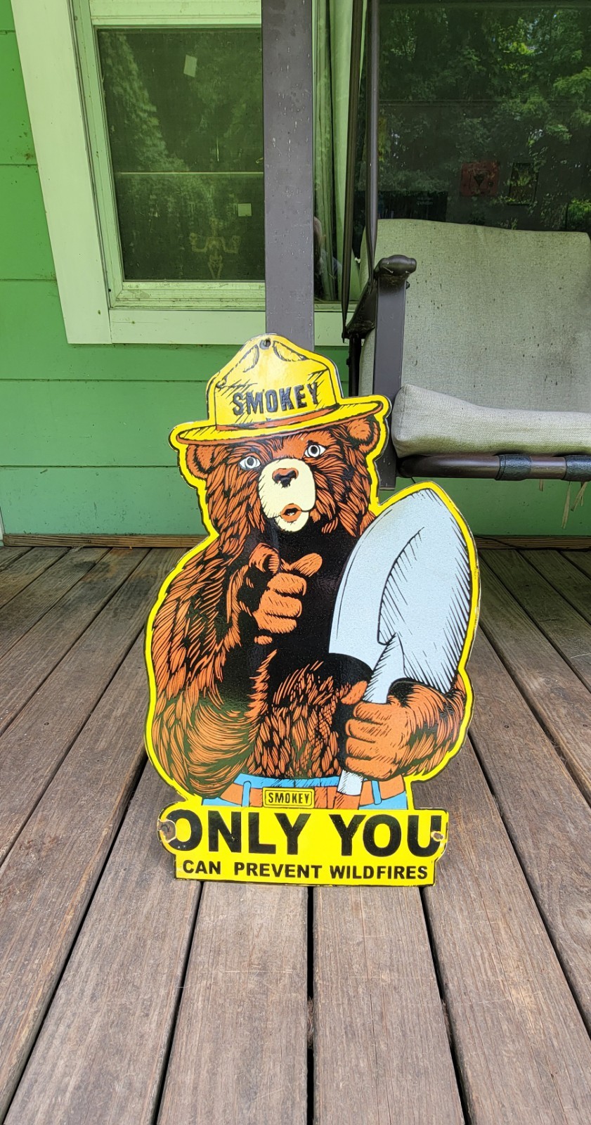 Smokey Bear Porcelain Sign Smokey Bear Porcelain Sign