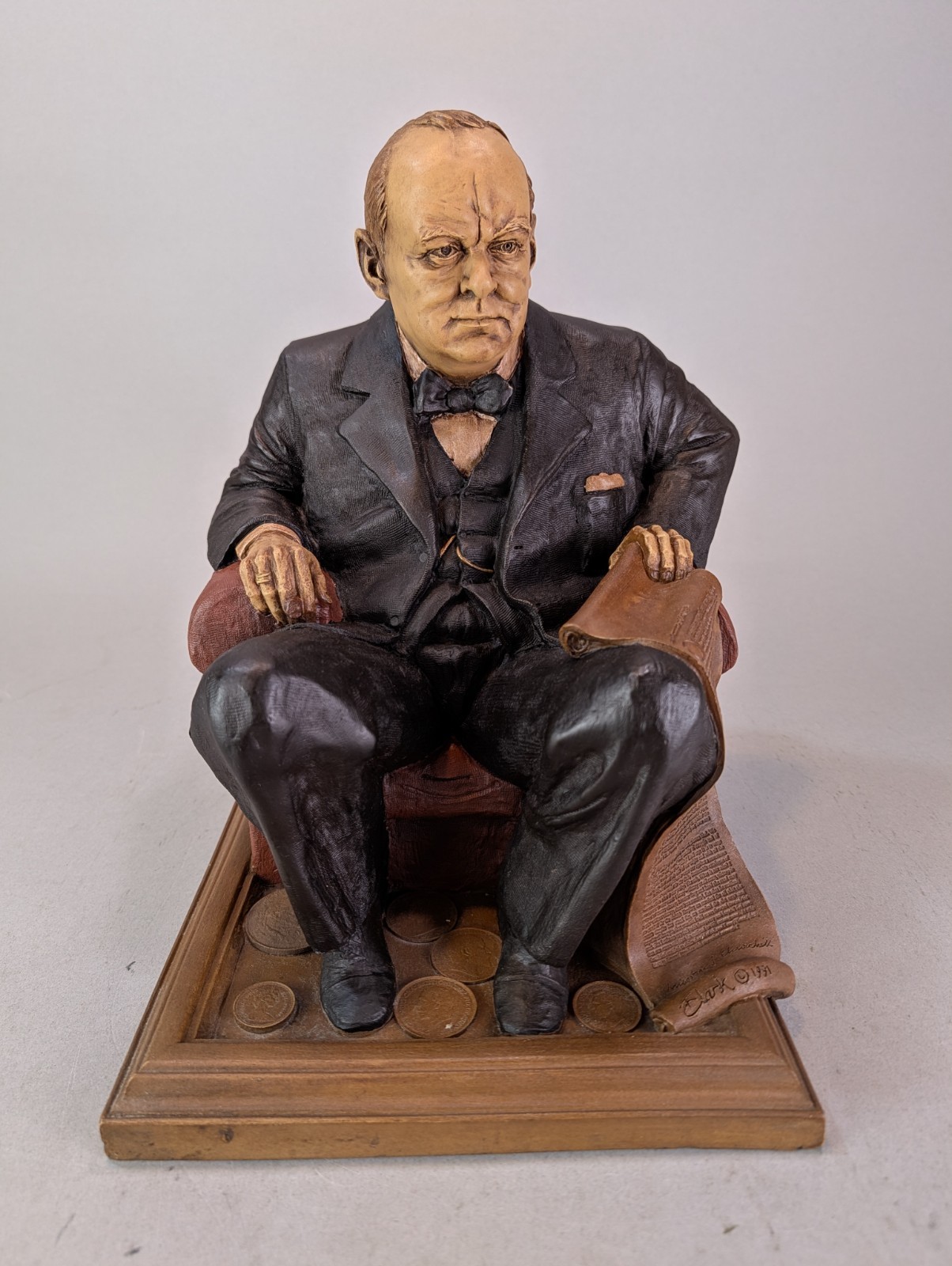 Vintage Tom Clark Winston S Churchill Statue 1991 Resin