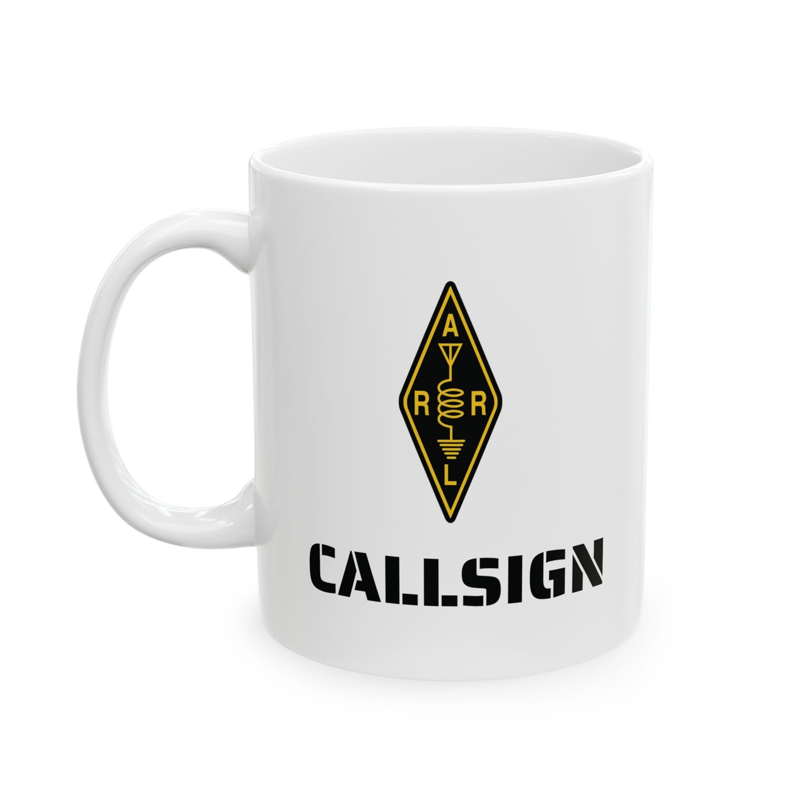 Ham Radio Callsign Mug Ceramic Mug | ARRL Logo, Morse Code & NATO Chart Ham Radio Callsign Mug Ceramic Mug | ARRL Logo, Morse Code & NATO Chart