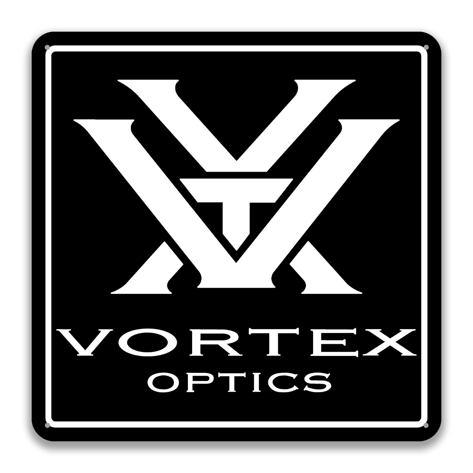 VORTEX OPTICS 12in x 12in Aluminum Sign - Mancave Gun Room Wall Art