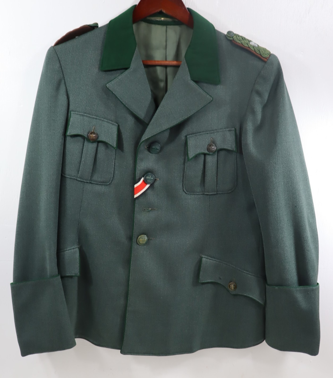 ORG WWII GERMAN FORESTRY SERVICE JACKET W/ 1938 PATTERN SHOULDER BOARDS