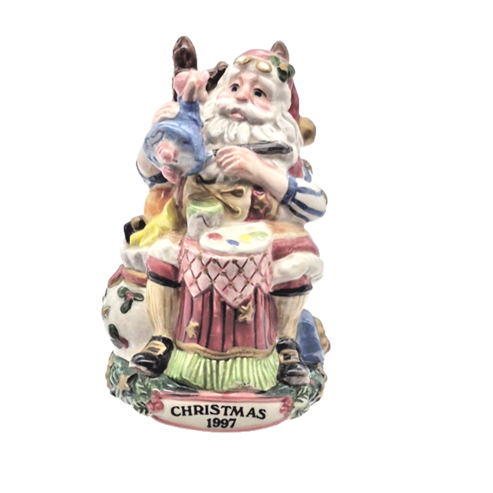 Vintage Fitz & Floyd 1997 Santas Magic Workshop Bell Christmas Figurine