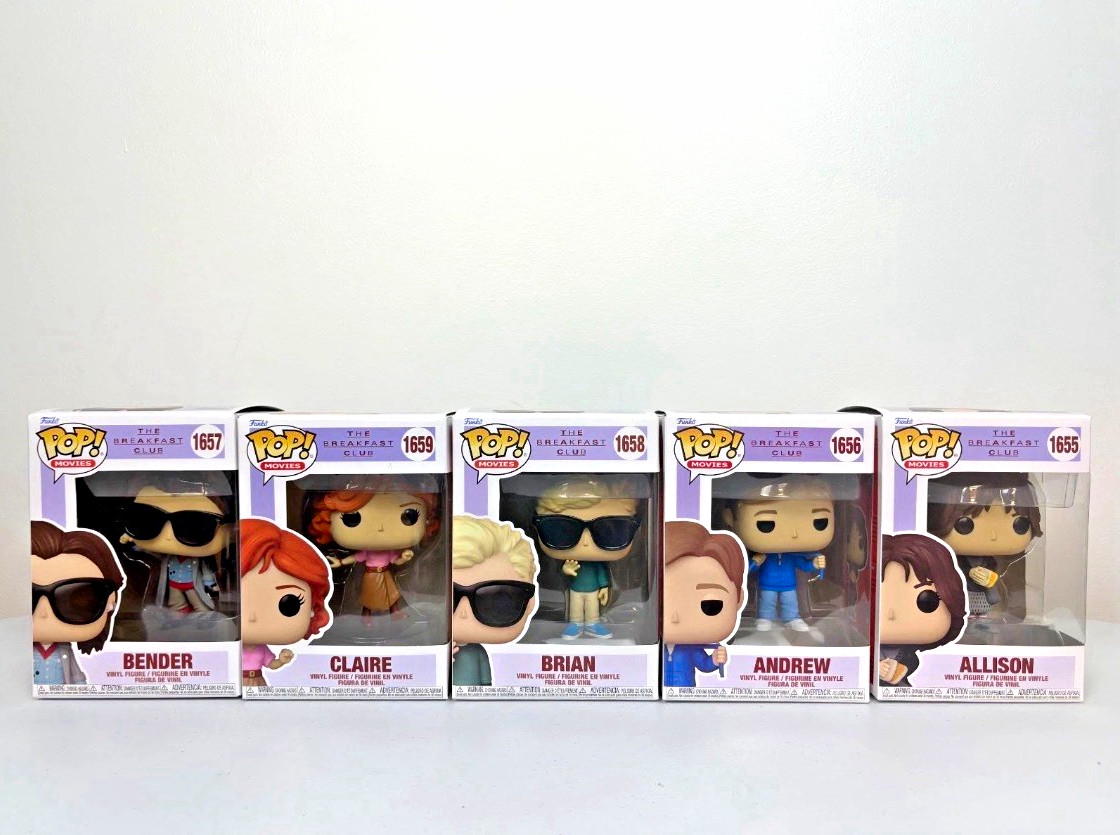 Funko Pop The Breakfast Club 5-Pack Bender Claire Brian Andrew Allison Boxed Funko Pop The Breakfast Club 5-Pack Bender Claire Brian Andrew Allison Boxed