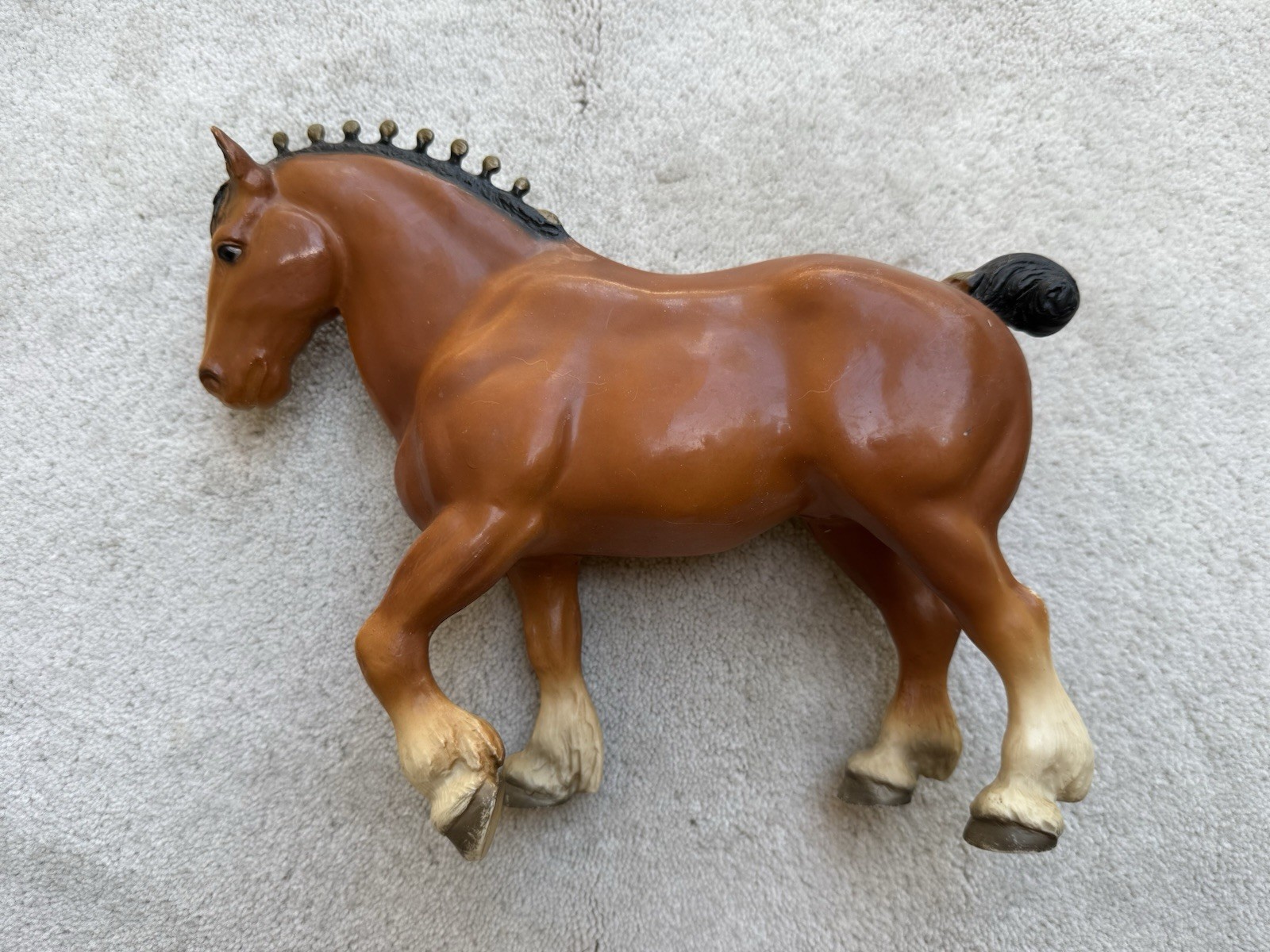 Vintage Breyer Horse #80 Chestnut Clydesdale Stallion GOLD BOB Glossy Eye Whites Vintage Breyer Horse #80 Chestnut Clydesdale Stallion GOLD BOB Glossy Eye Whites