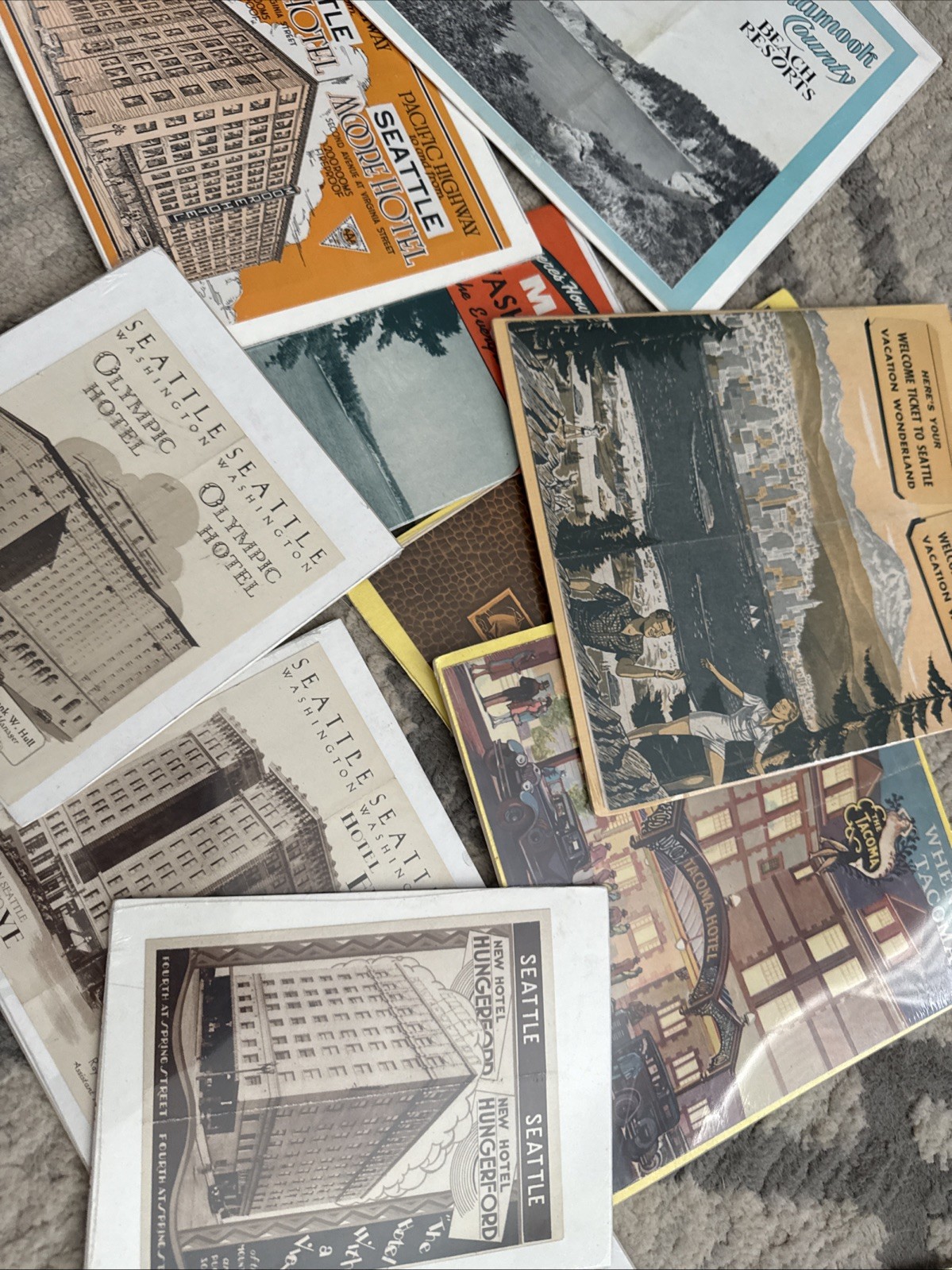 Ephemera Lot SEATTLE WASHINGTON 1920\'s Hotel Brochure Pamphlets Map Guides Ephemera Lot SEATTLE WASHINGTON 1920\'s Hotel Brochure Pamphlets Map Guides