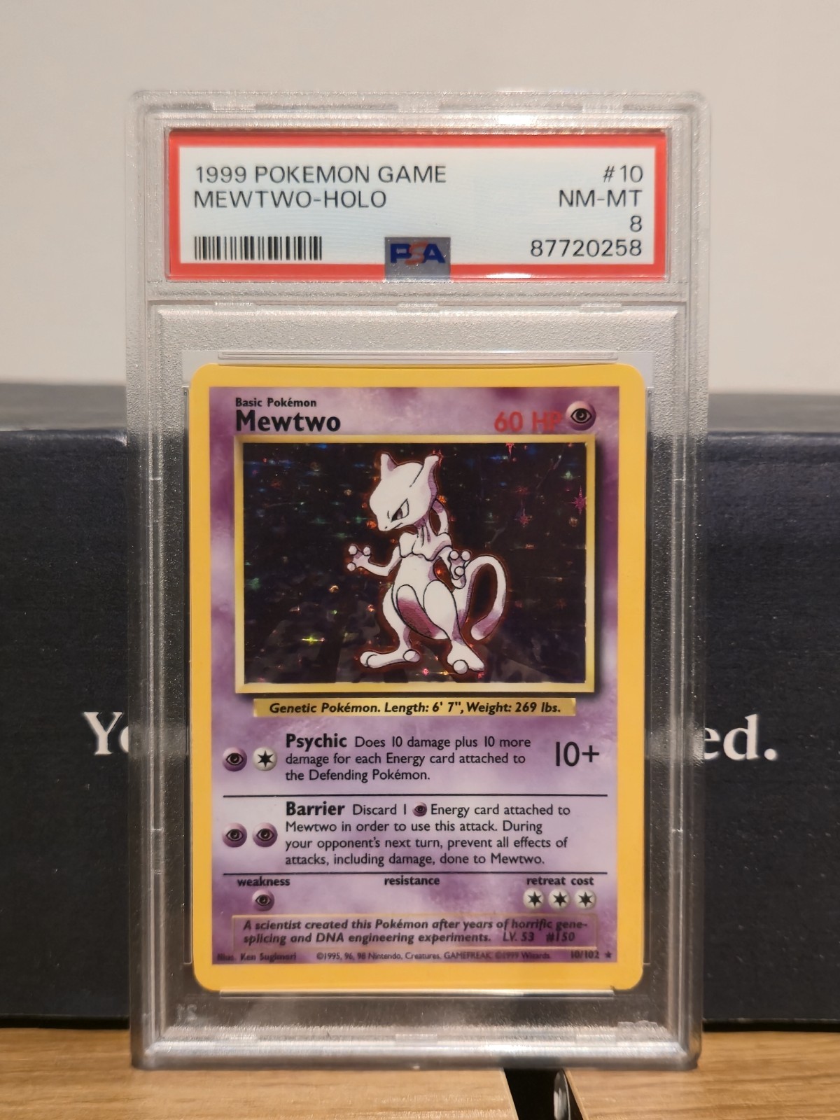 Pokémon TCG Mewtwo Base Set 10/102 Holo PSA 8 Pokémon TCG Mewtwo Base Set 10/102 Holo PSA 8
