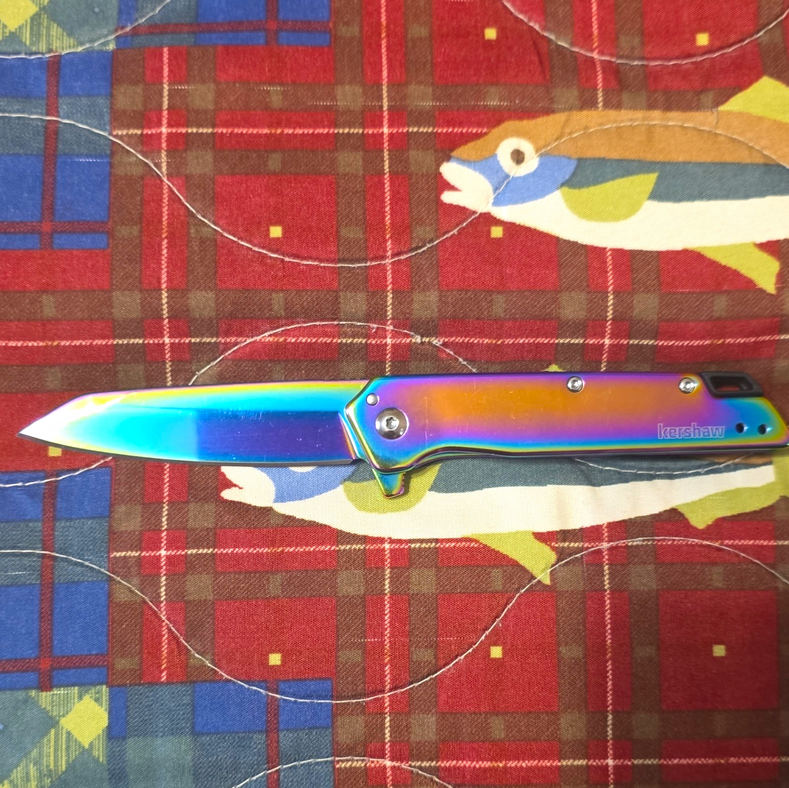 Kershaw Misdirect-RBW 1365RBW Rainbow SS Plain Tanto Frame Clip 2.75 Kershaw Misdirect-RBW 1365RBW Rainbow SS Plain Tanto Frame Clip 2.75