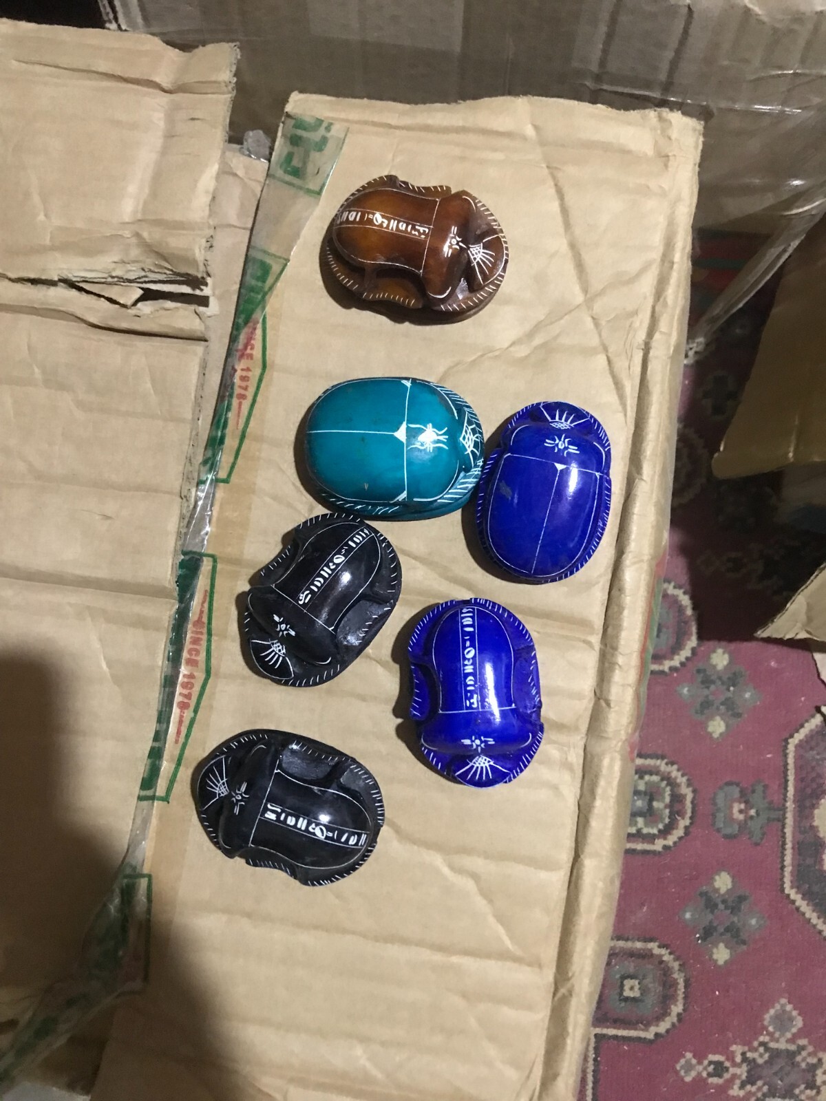 Mixed set of 6 Egyptian pharaonic scarabs, handcrafted high quality scarabs Mixed set of 6 Egyptian pharaonic scarabs, handcrafted high quality scarabs