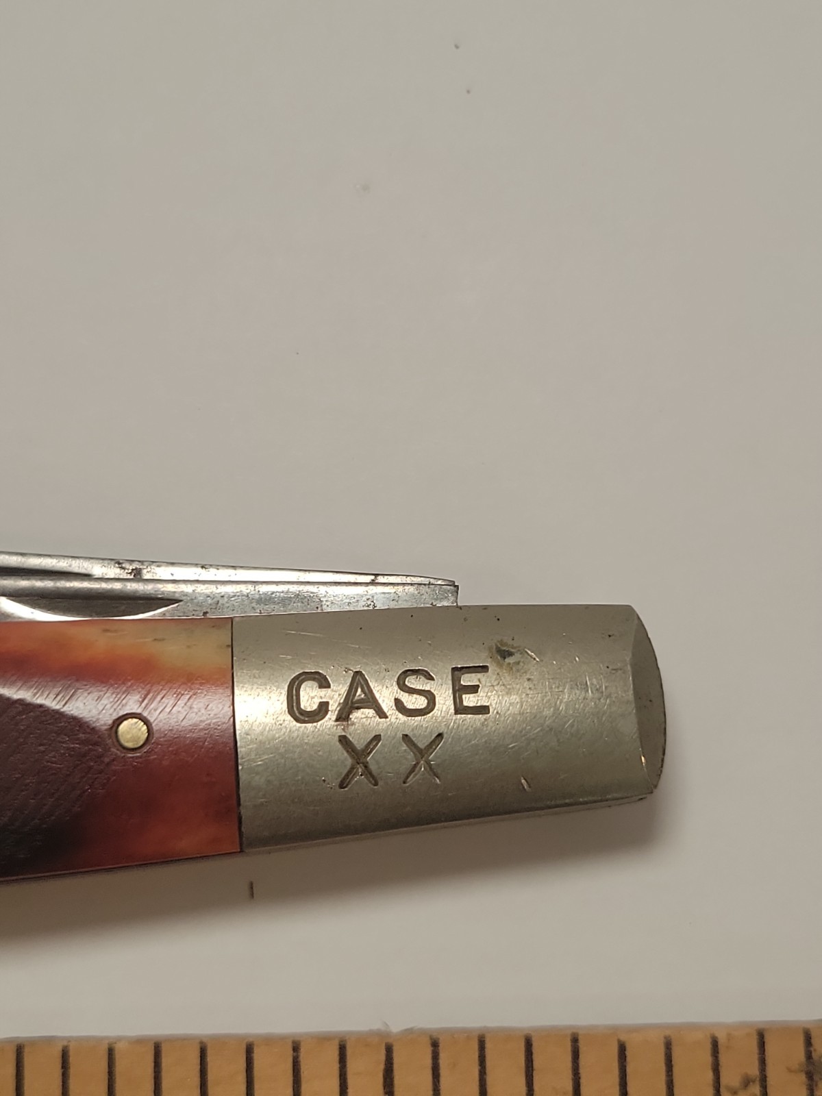 Vtg 1940-1964 Case XX Barlow 61009 1/2 Bone Pocket Knife Single Clip Blade Red