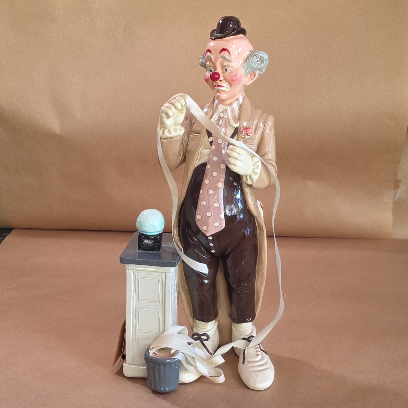 Vintage Judi's Pastime Clown Figurine, Signed, 1983 From The NY stock Exchange Vintage Judi's Pastime Clown Figurine, Signed, 1983 From The NY stock Exchange