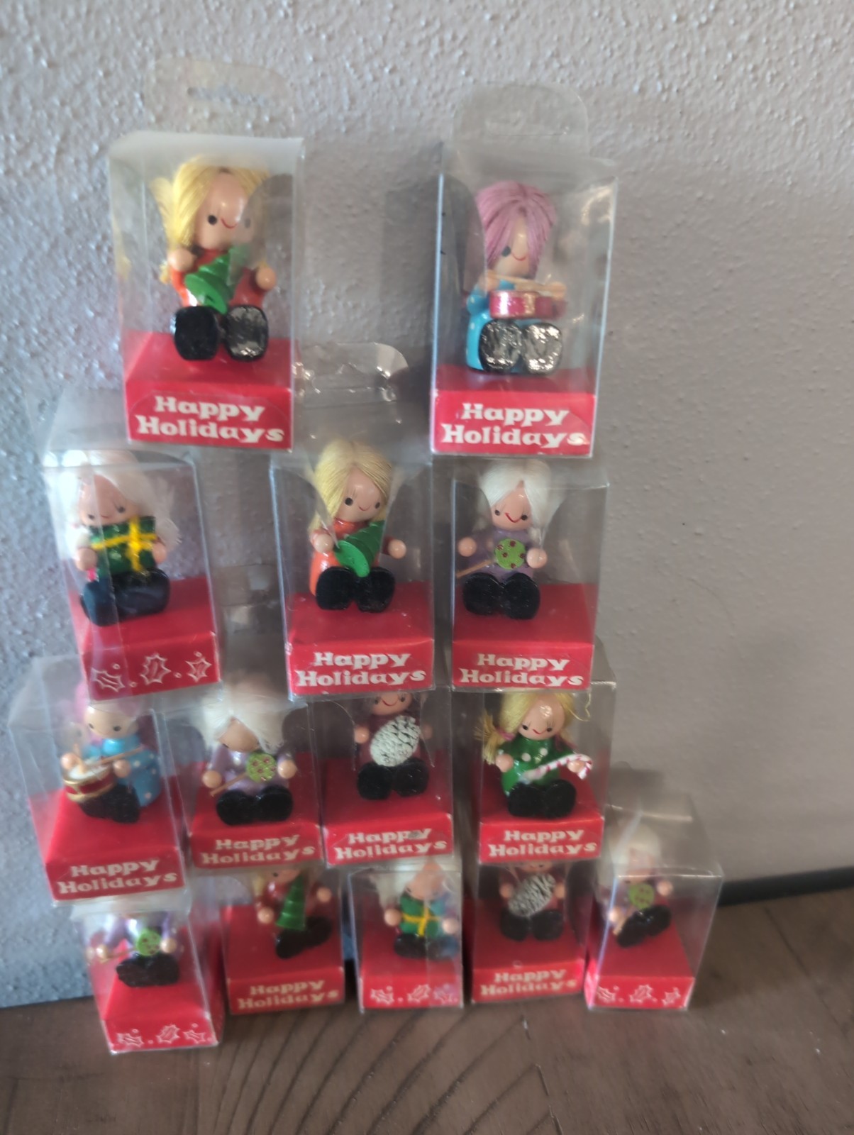 NEW Vintage Set of 14 Enesco Miniature Holiday Figurines 1979 NEW Vintage Set of 14 Enesco Miniature Holiday Figurines 1979
