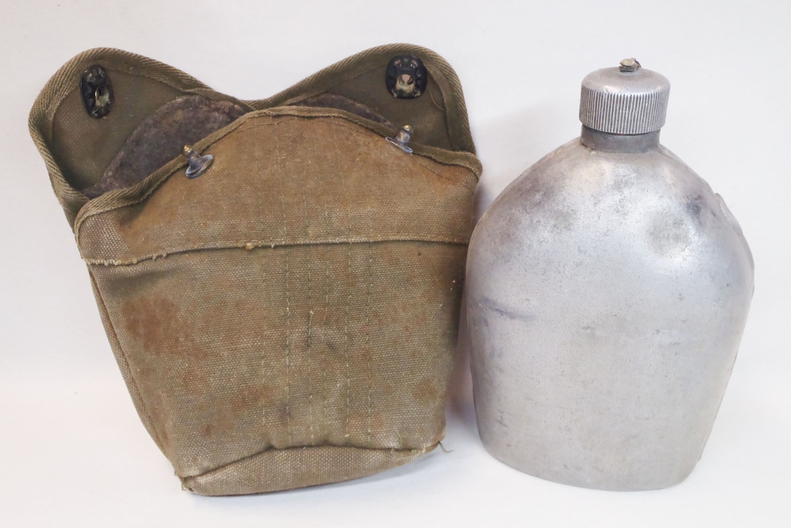 Original 1918-Dated WWI US 132nd Infantry LF&C Aluminum Canteen & Cover (no cup)