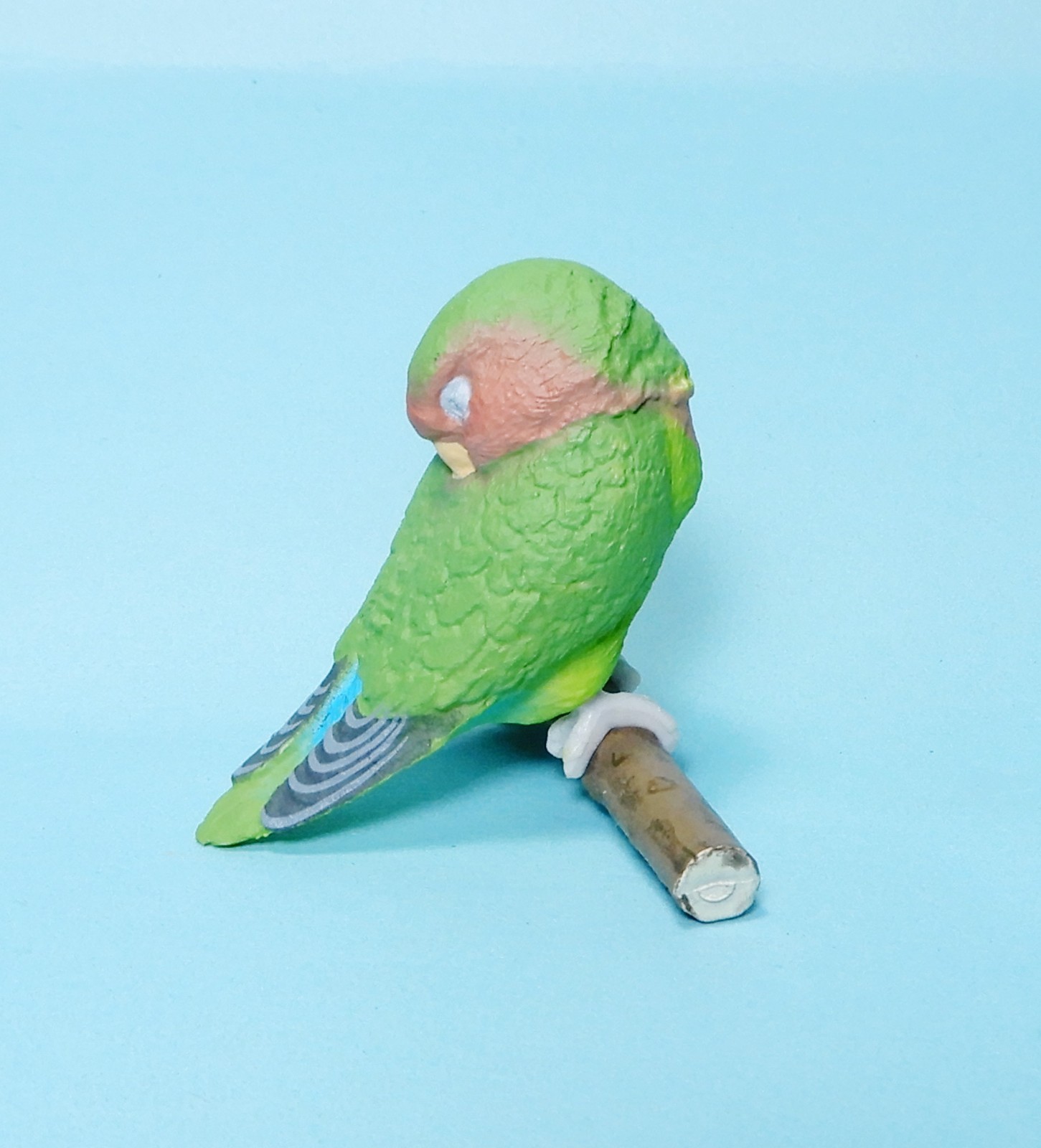 Shine G Tenori Inko Sleep Good Night Red headed Rosy-faced lovebird Green figure