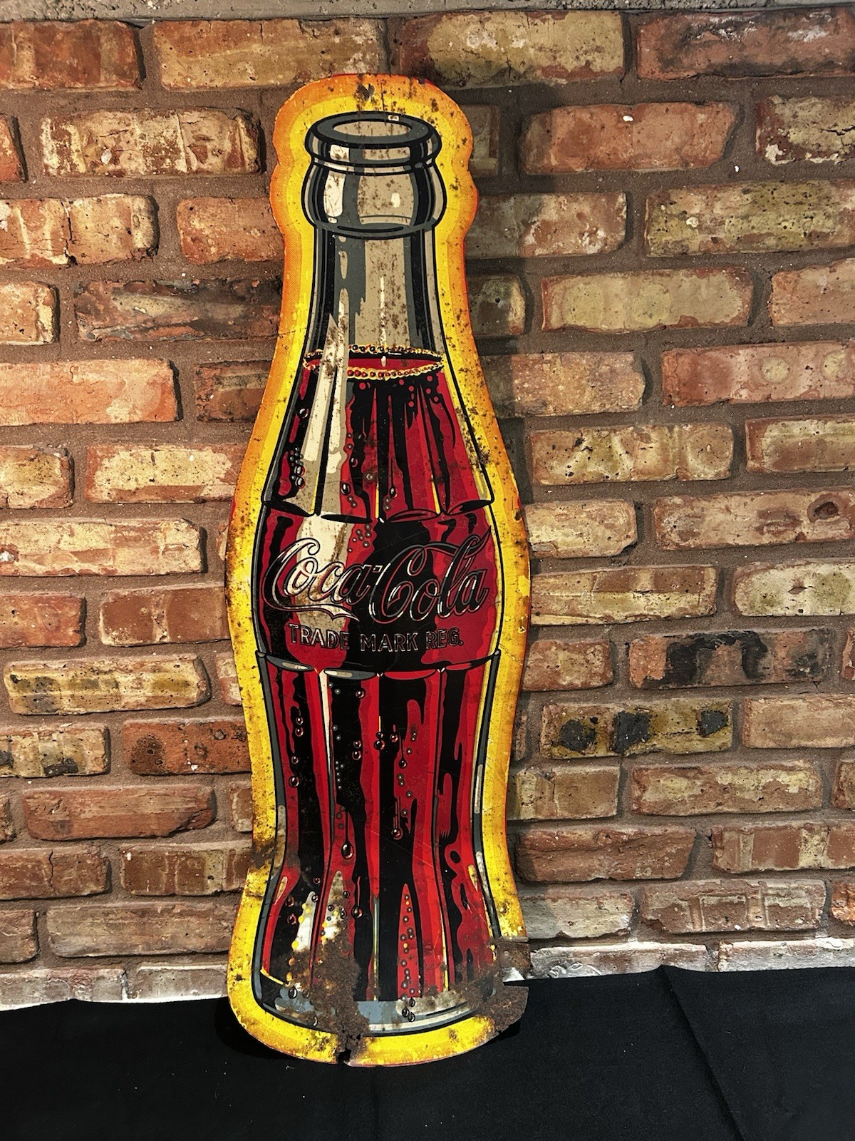 Original RARE Vintage Antique Coca Cola Bottle Tin Sign Soda Advertising Original RARE Vintage Antique Coca Cola Bottle Tin Sign Soda Advertising