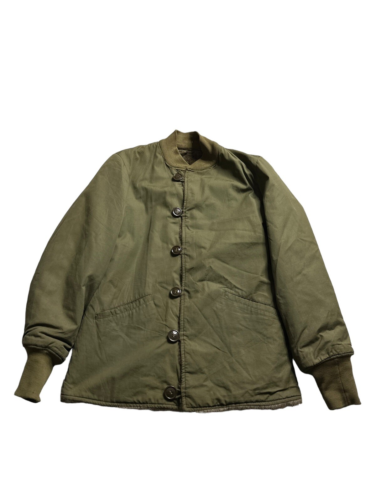 WWII Near Mint Deadstock US Army M-43 Pile Liner Thick Silk Padded Interior WWII Near Mint Deadstock US Army M-43 Pile Liner Thick Silk Padded Interior
