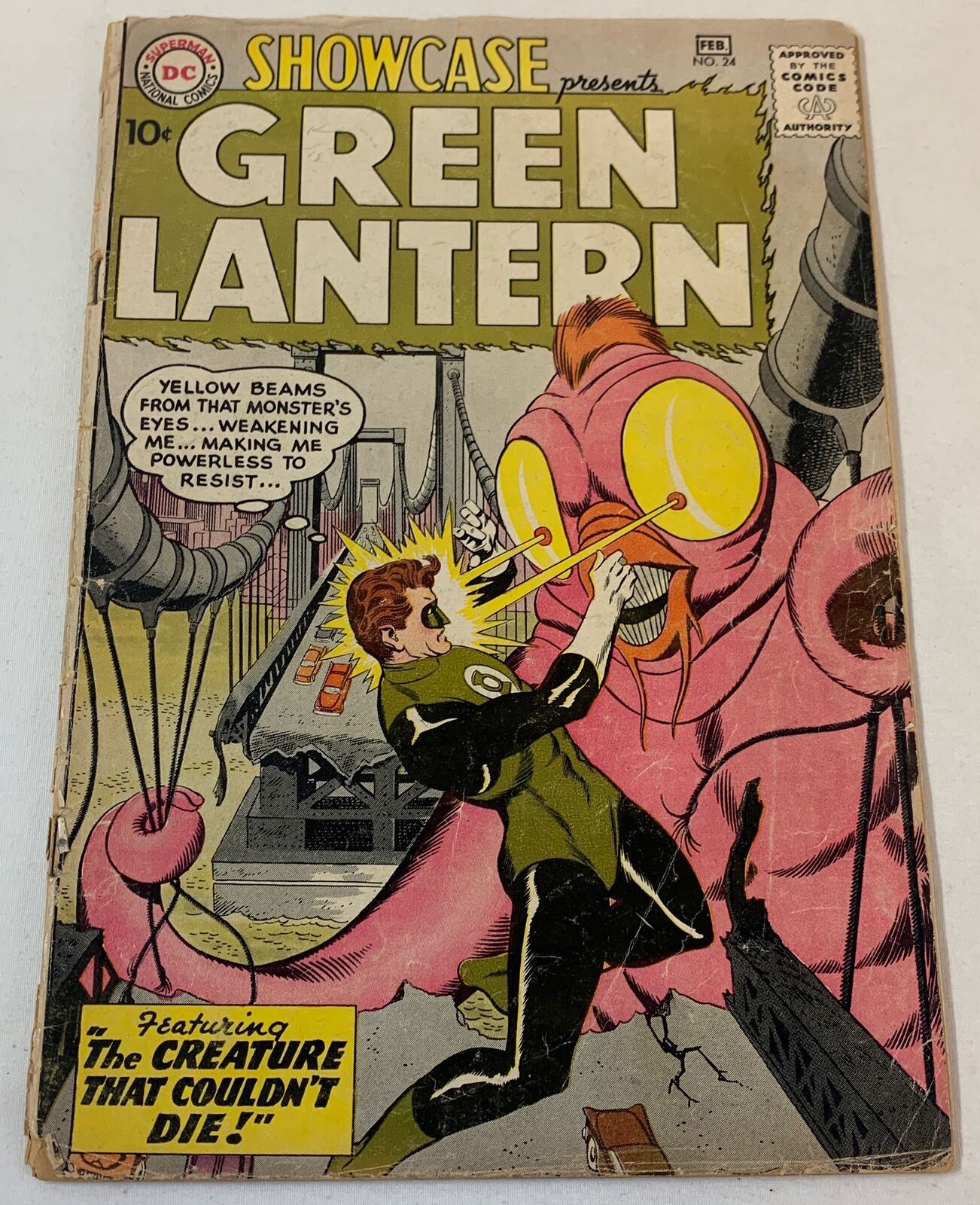 1960 DC Comics SHOWCASE #24 ~ 3rd GREEN LANTERN ~ spine halfway split