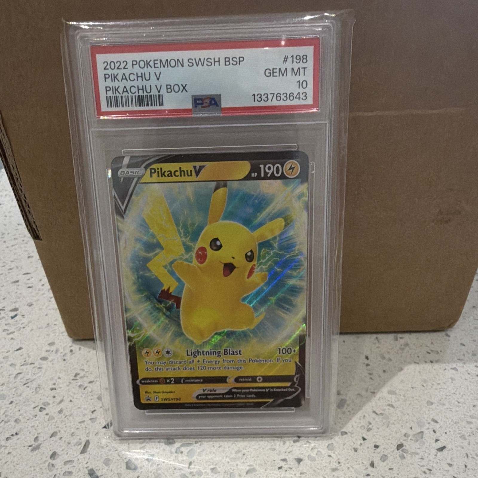 Pikachu V 2022 SWSH Black Star Promos #198 PSA 10 English Pokémon Card Pikachu V 2022 SWSH Black Star Promos #198 PSA 10 English Pokémon Card