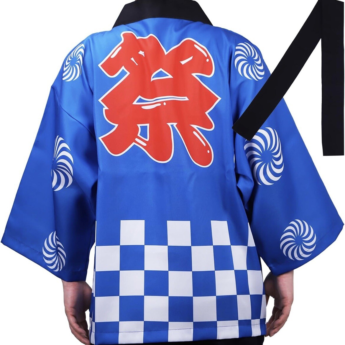 【New】Japanese Happi Coat Festival costumes Traditional costumes Blue From JAPAN
