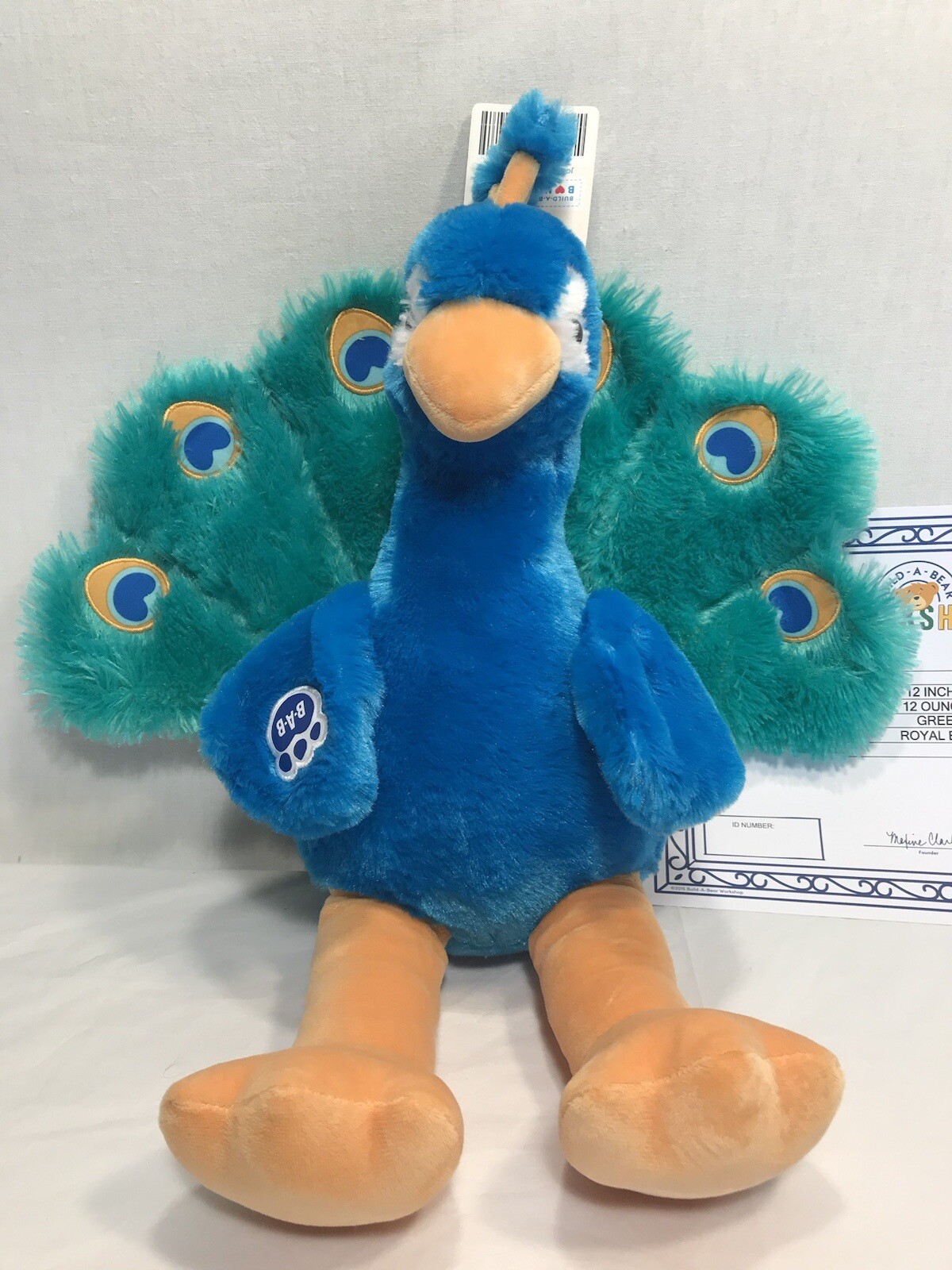Build-A- Bear Peacock Woodland Exclusive NWT