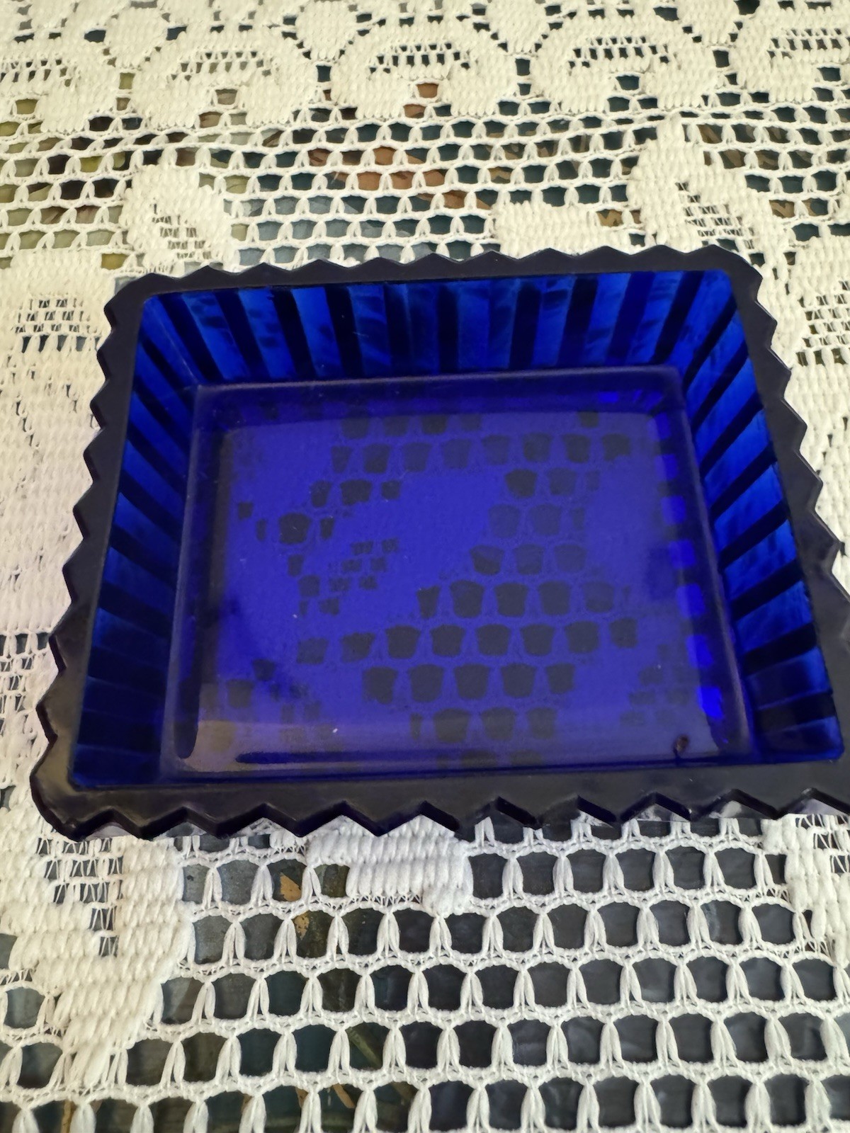 Cobalt Blue Antique Trinket Dish RARE Cobalt Blue Antique Trinket Dish RARE