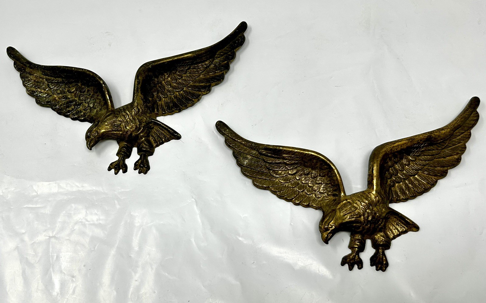 Bald Eagle Wall Hanging Vintage Brass Metal Americana Figure 9\ Bald Eagle Wall Hanging Vintage Brass Metal Americana Figure 9\
