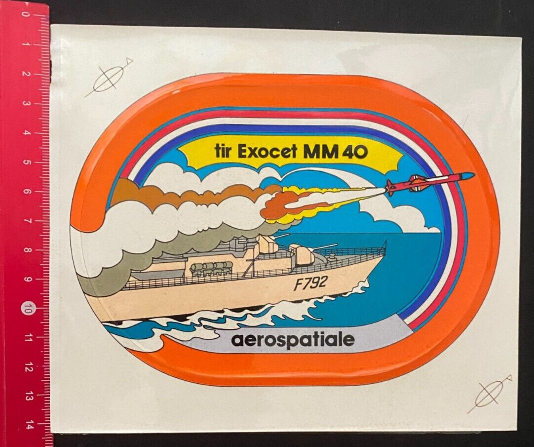 Decal/Decal: tir Exocet MM40 F792 Aerospatiale - Ship - Ship (29041691)