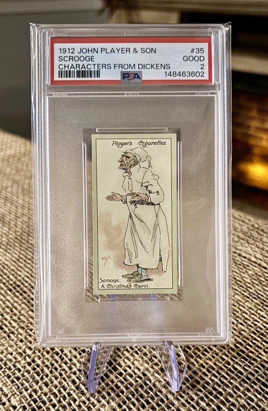 1912 John Player & Sons Uncle Scrooge PSA 2 Charles Dickens Christmas 🎄 Rare