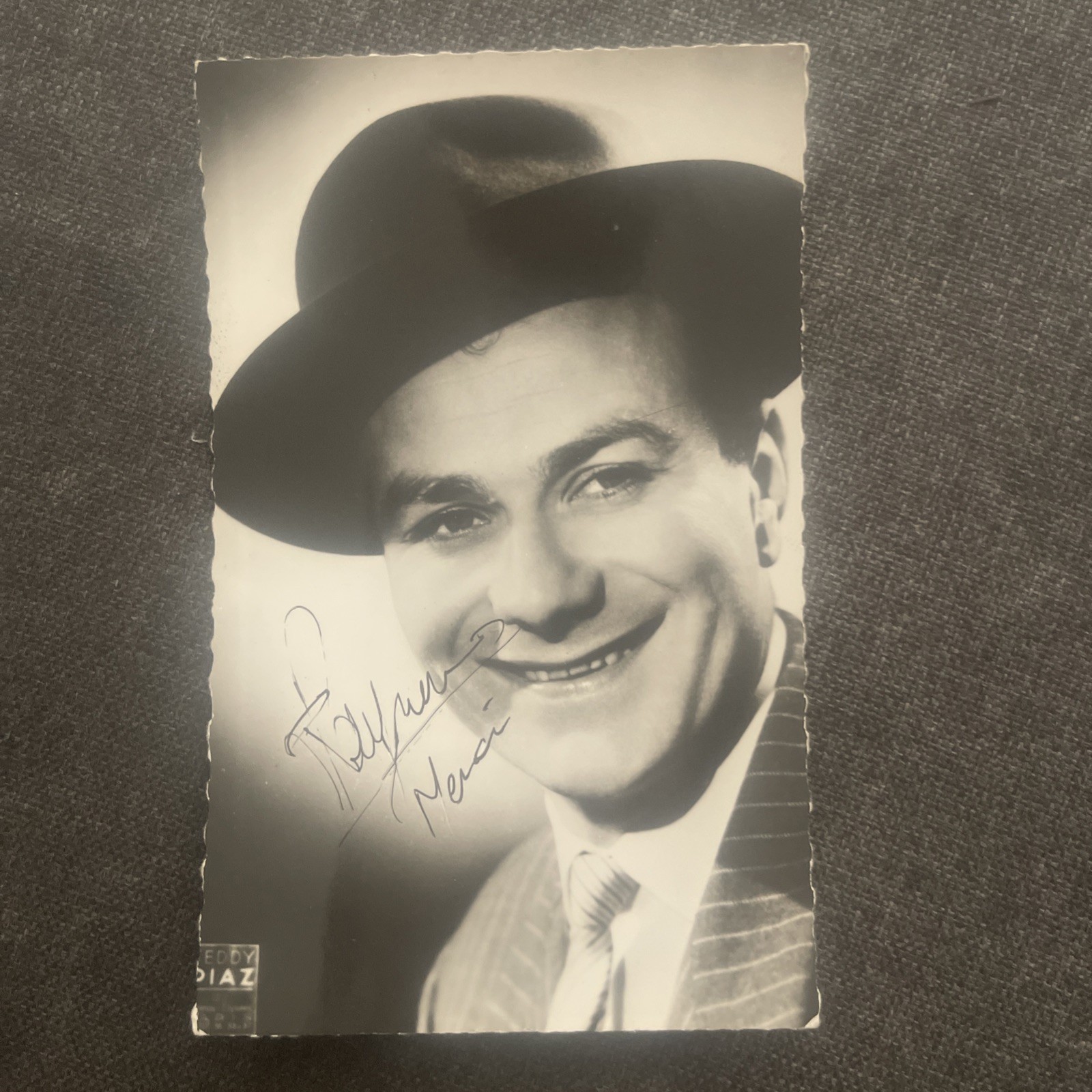 Vintage Fernand Raynaud Cinema Postcard Signature Autograph Vintage Fernand Raynaud Cinema Postcard Signature Autograph