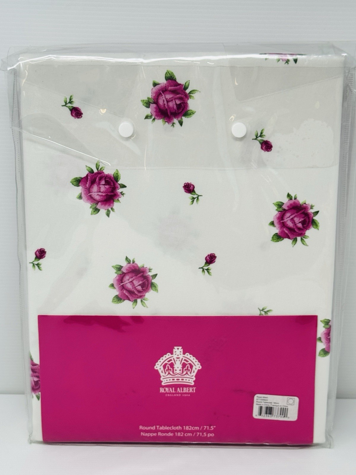 RARE Royal Albert New Country Roses Reverse To Polka Dot Roses Round Table Cloth RARE Royal Albert New Country Roses Reverse To Polka Dot Roses Round Table Cloth