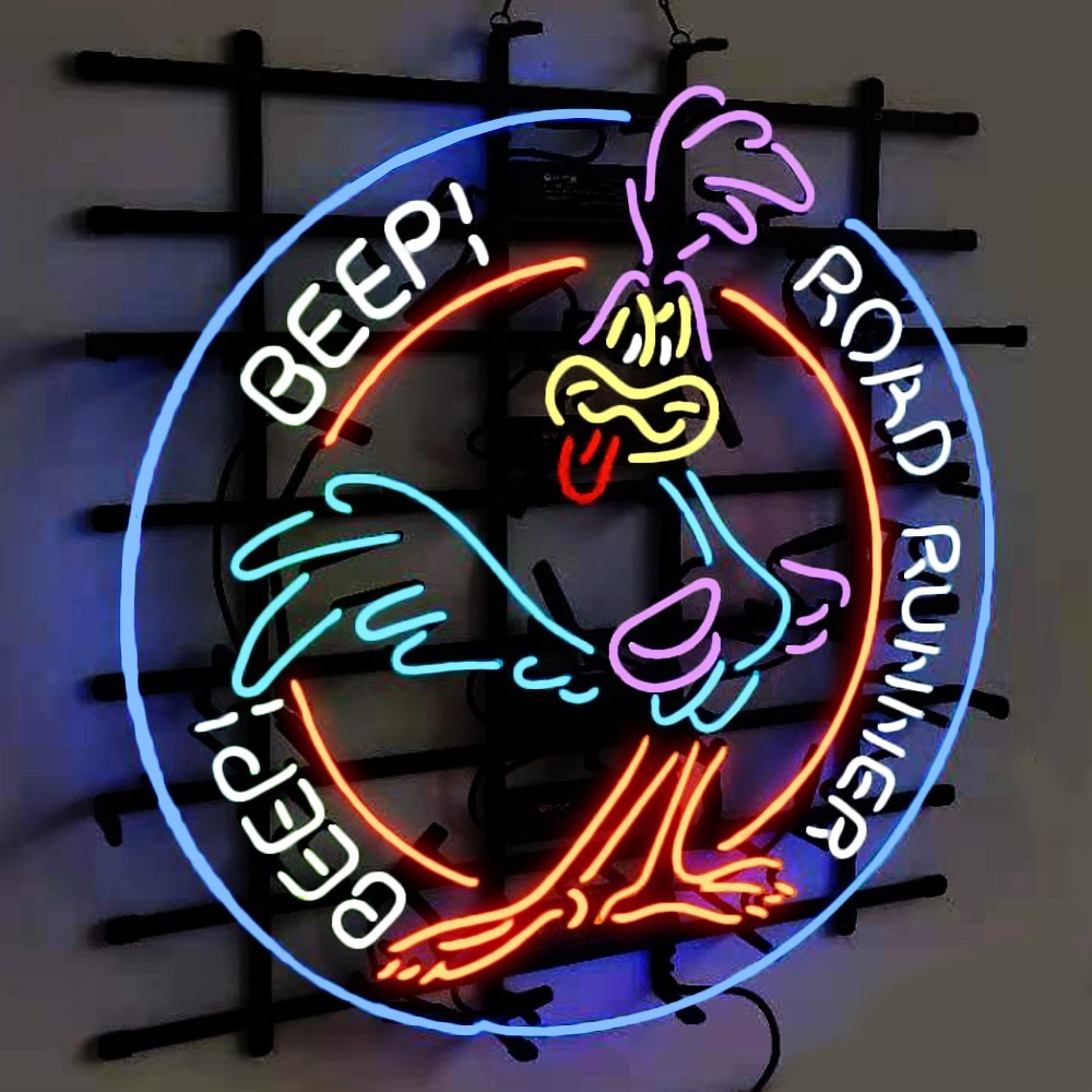 US STOCK Road Runner Beep Garage Neon Sign 24\