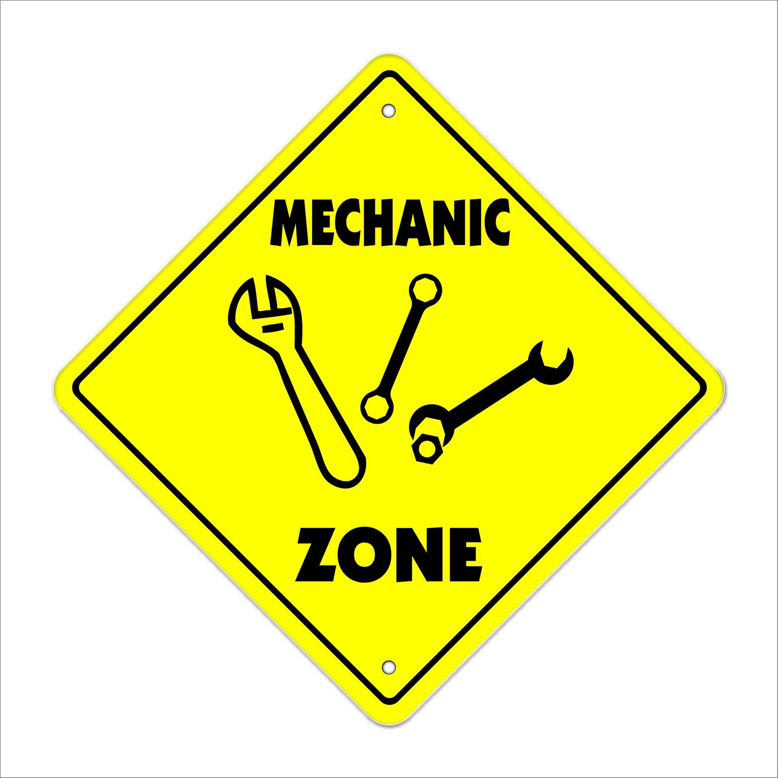 Mechanic Crossing Sign Zone Xing 12\