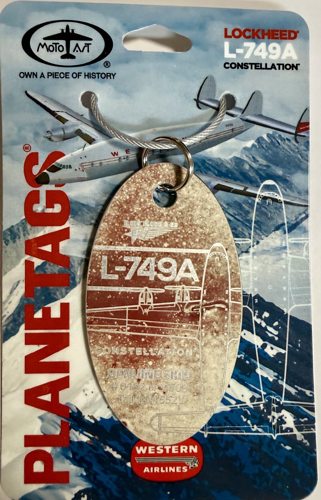 MotoArt PlaneTags Lockheed L-749 Constellation, Western Airlines, 192 of 7,500 MotoArt PlaneTags Lockheed L-749 Constellation, Western Airlines, 192 of 7,500