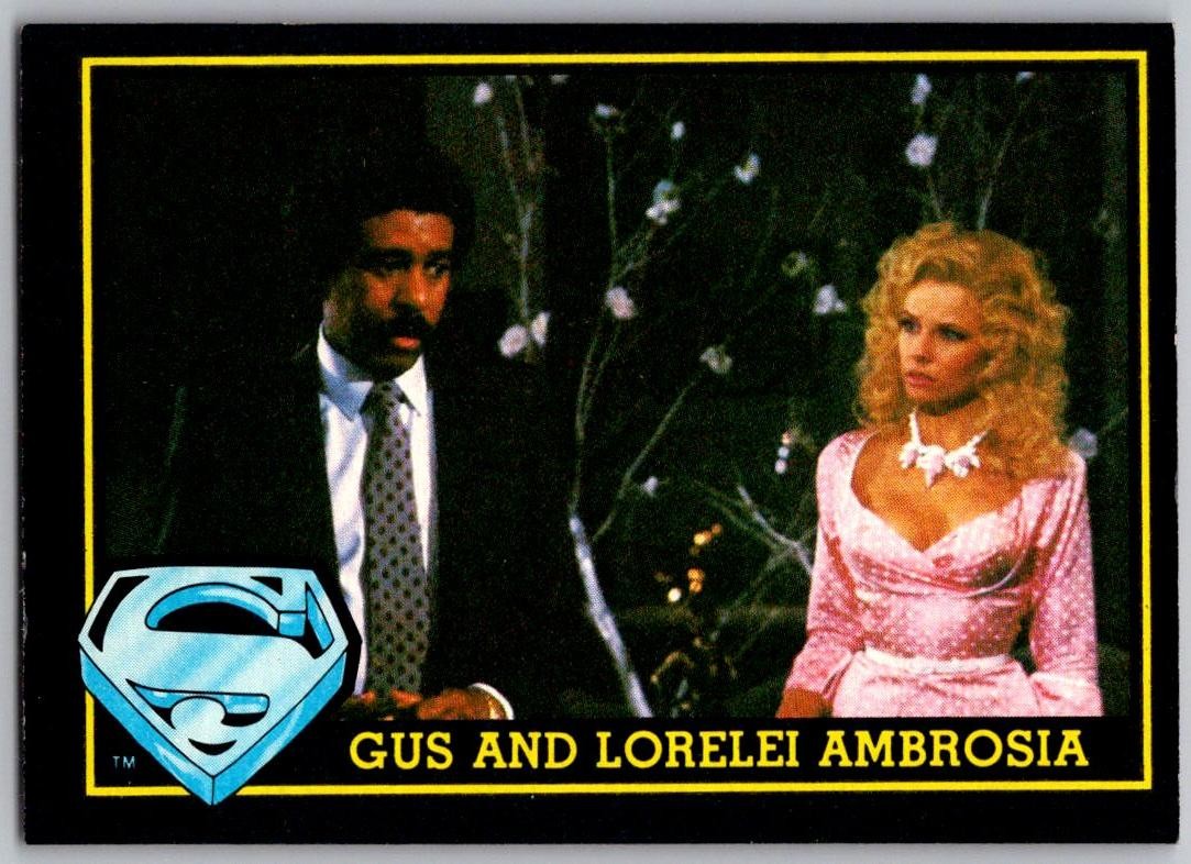 1983 Topps Superman III #32 Gus and Lorelei Ambrosia 1983 Topps Superman III #32 Gus and Lorelei Ambrosia