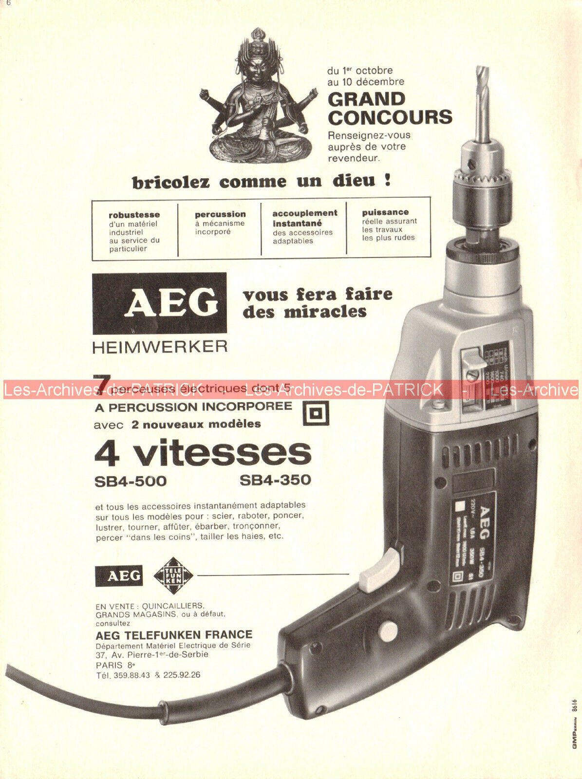 1971 CANON Advertising Scoopic 16mm / AEG SB4-500-350 Advertising Drill