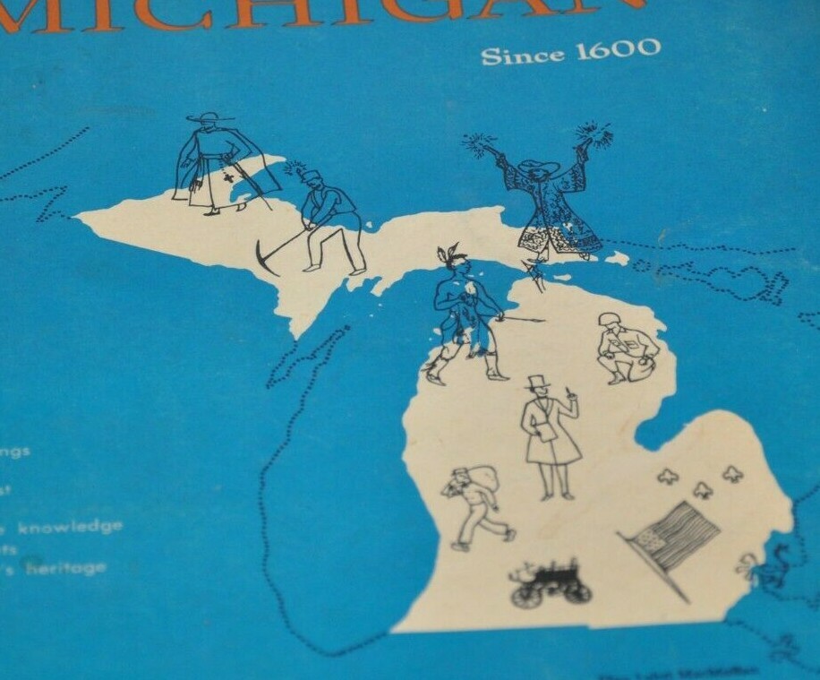 Michigan Folder 1600 Vintage Scenes 33 Line Drawings Elna Lahti MacMullan USA Michigan Folder 1600 Vintage Scenes 33 Line Drawings Elna Lahti MacMullan USA