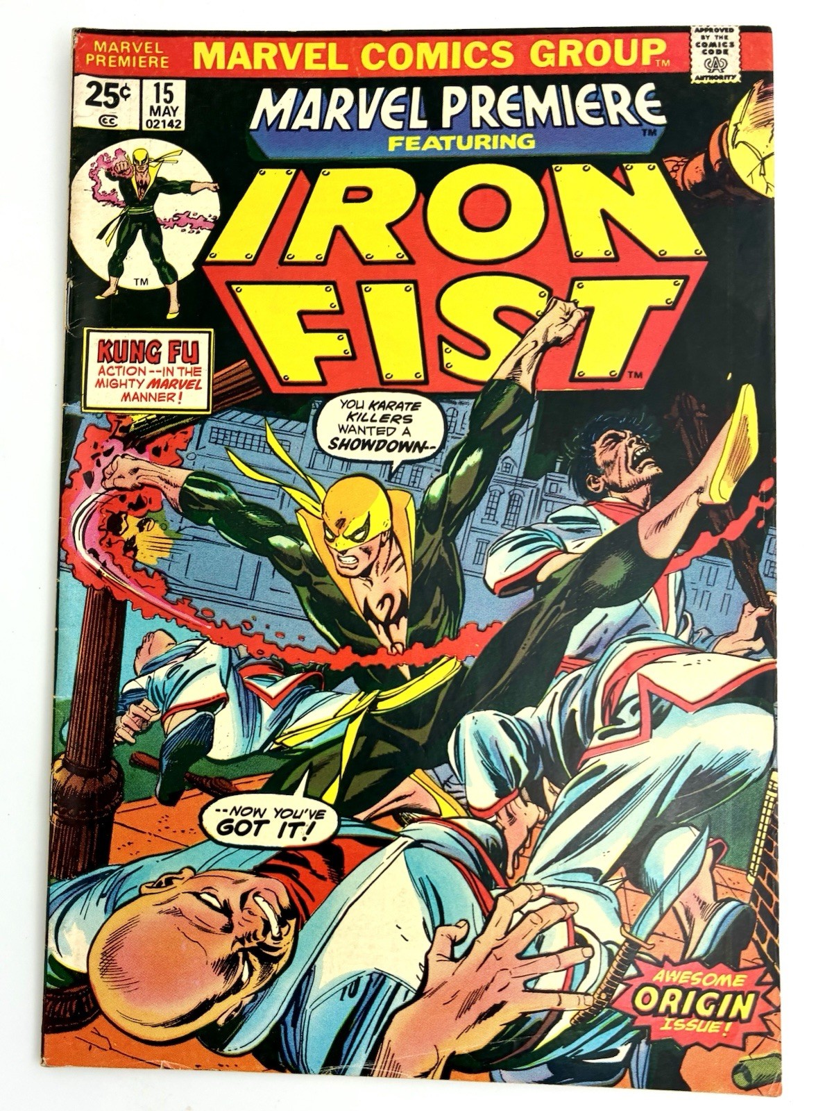 Marvel Premiere #15 1974 7.5 VF- 🔑 1st Iron Fist 1st K”un-Lun