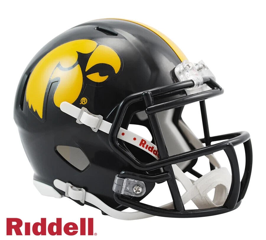 Iowa Hawkeyes NCAA Riddell Speed Mini Helmet New in Box Iowa Hawkeyes NCAA Riddell Speed Mini Helmet New in Box