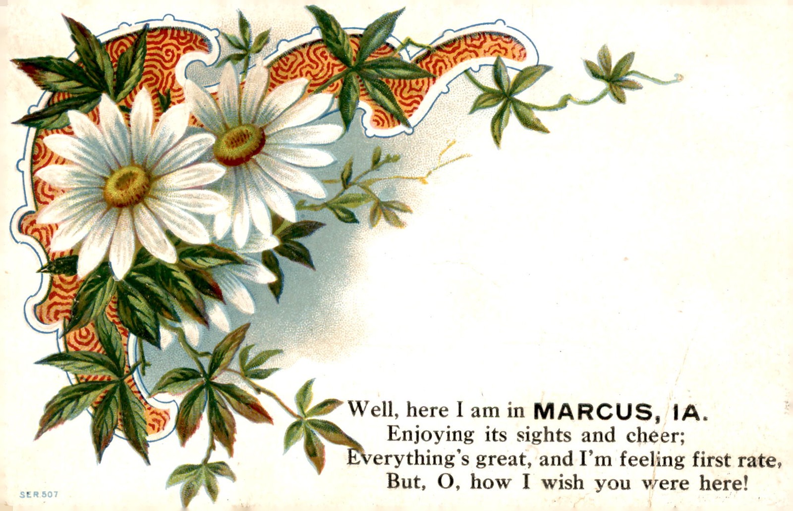 1909 Marcus Iowa Postcard Antique 1909 Marcus Iowa Postcard Antique