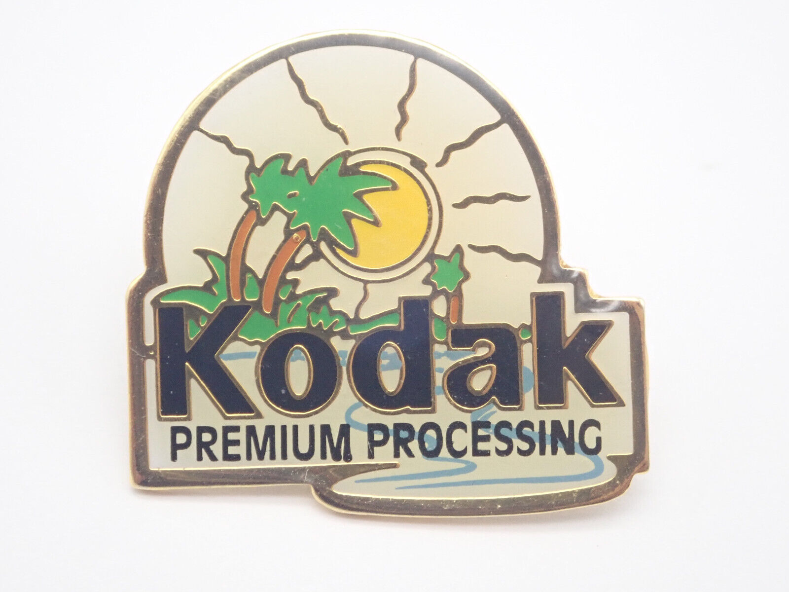 Kodak Premium Processing Palm Trees Vintage Lapel Pin