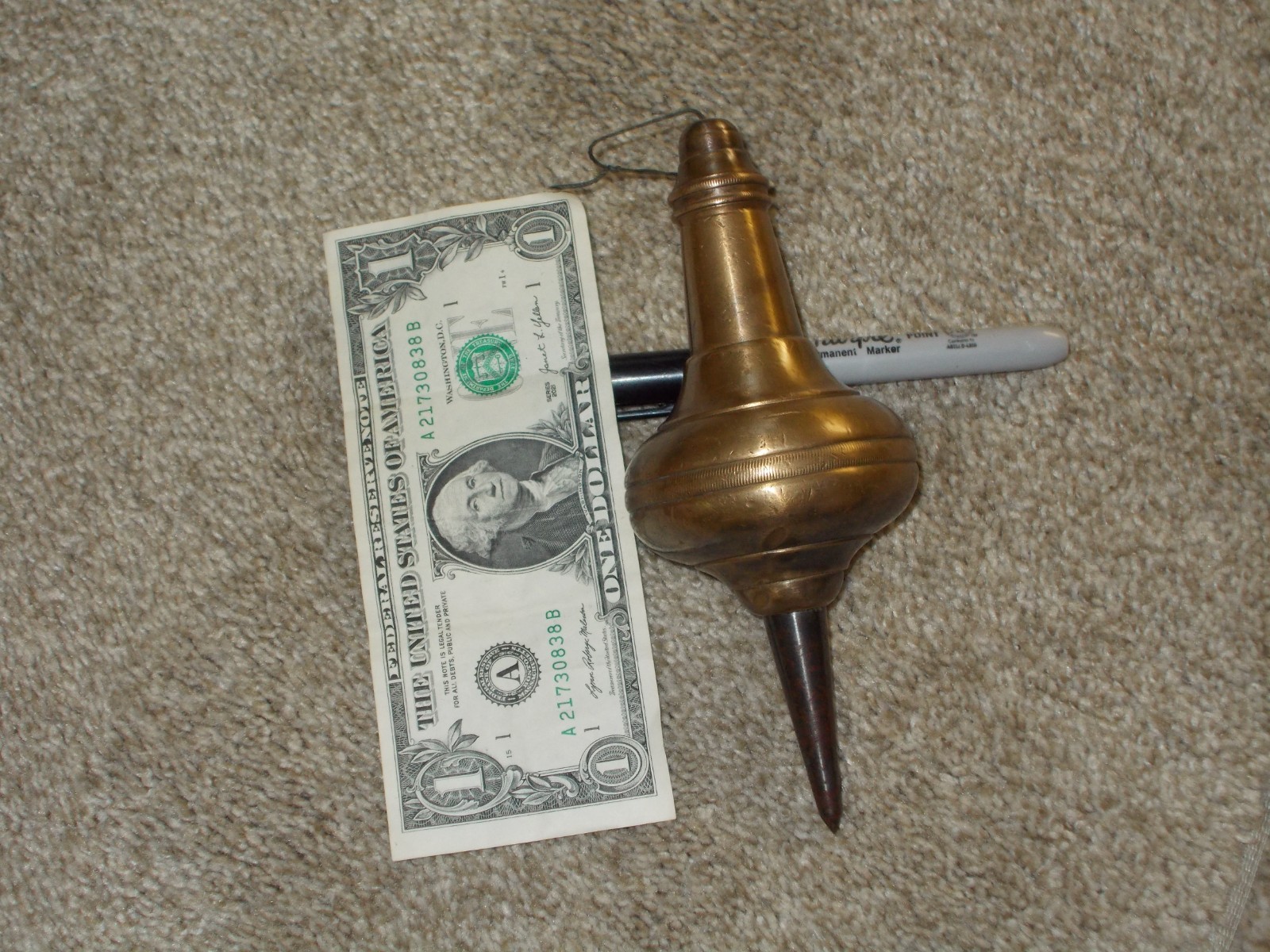 Antique Brass Plumb Bob 6 3/4 Antique Brass Plumb Bob 6 3/4