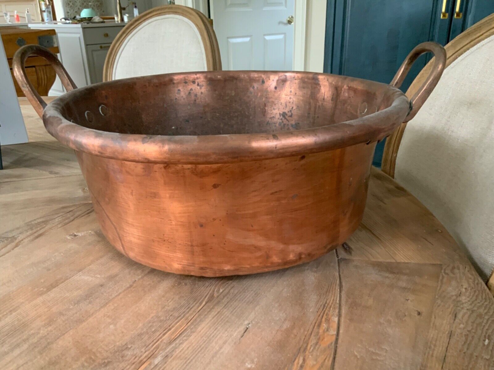 VINTAGE FRENCH COPPER Confiture or Confectioners PAN,c.1930-50s,HUGE