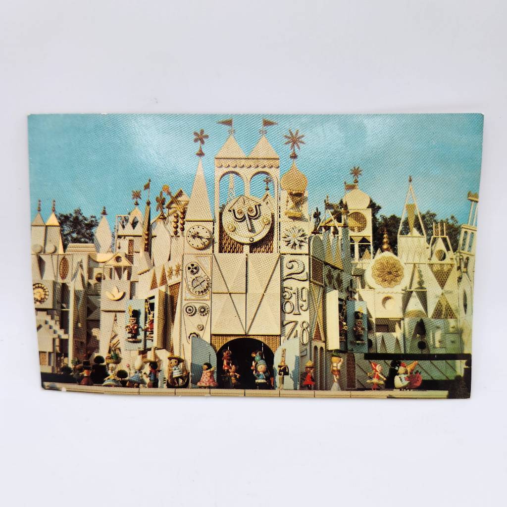 Vintage Disneyland Postcard 1960's It's a Small World The Magic Kingdom Fantasyl