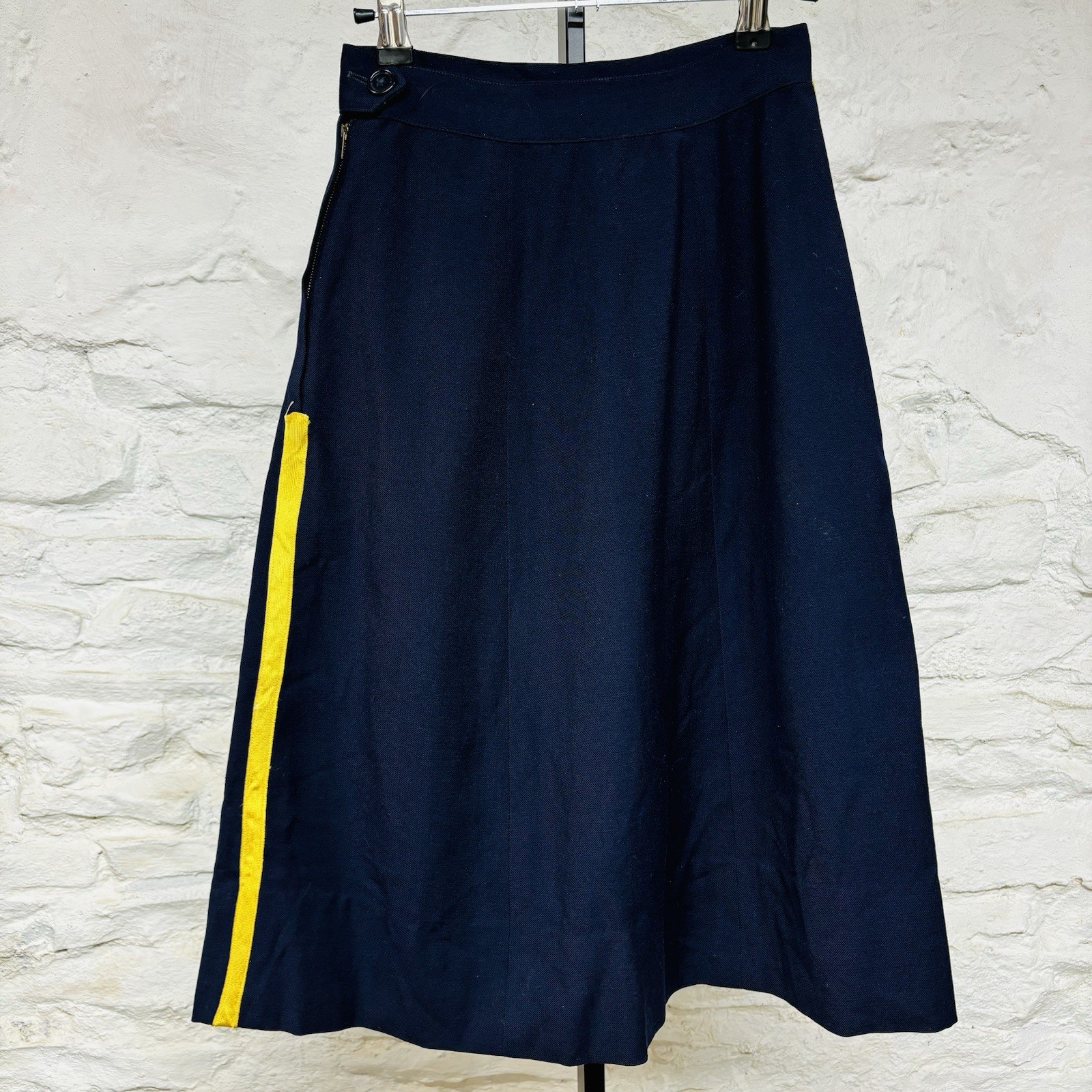 Vintage WWII era Women's US Navy WAVES Uniform Blue Wool Skirt Gold Stripes Vintage WWII era Women's US Navy WAVES Uniform Blue Wool Skirt Gold Stripes