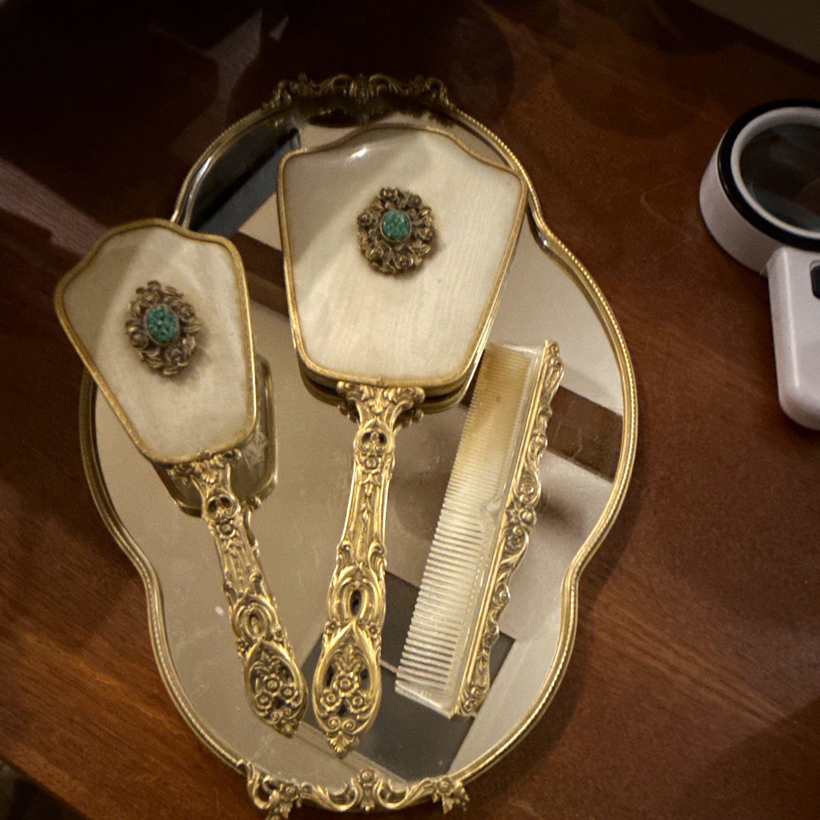 Vintage Matson Ormolu vanity set Vintage Matson Ormolu vanity set