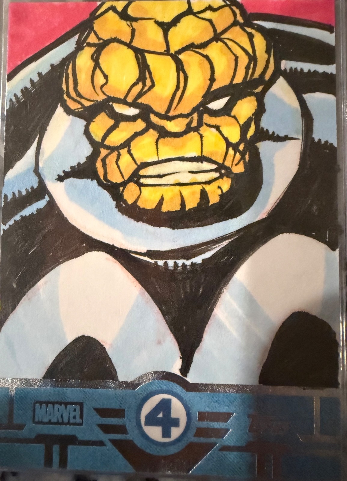 2026 Topps Finest Fantastic Four The Thing Sketch Card 1/1 Artist Loc Nguyen