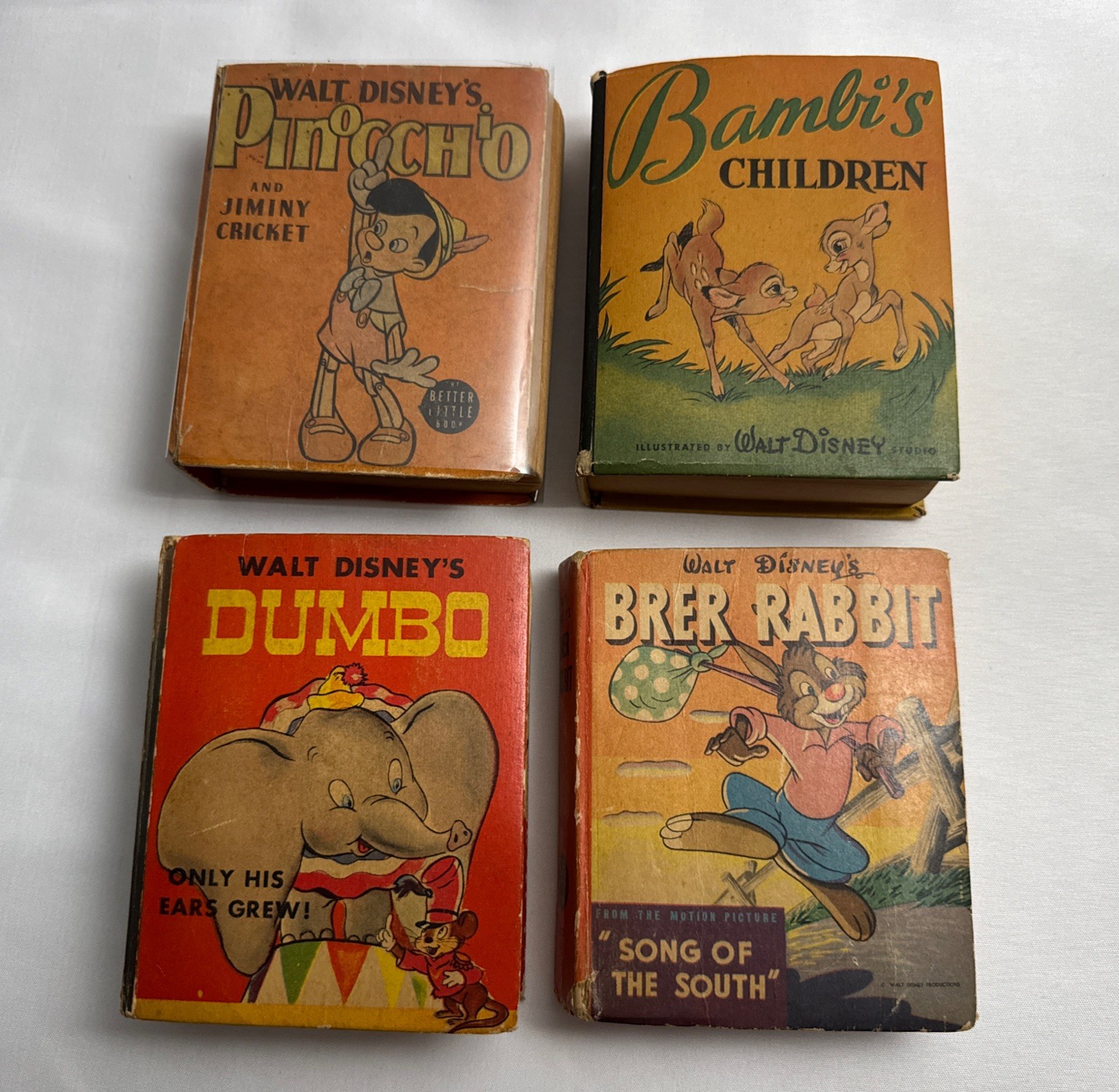 4 - Vintage Walt Disney Better Little Books: Pinocchio/Bambi/Dumbo/Brer Rabbit 4 - Vintage Walt Disney Better Little Books: Pinocchio/Bambi/Dumbo/Brer Rabbit