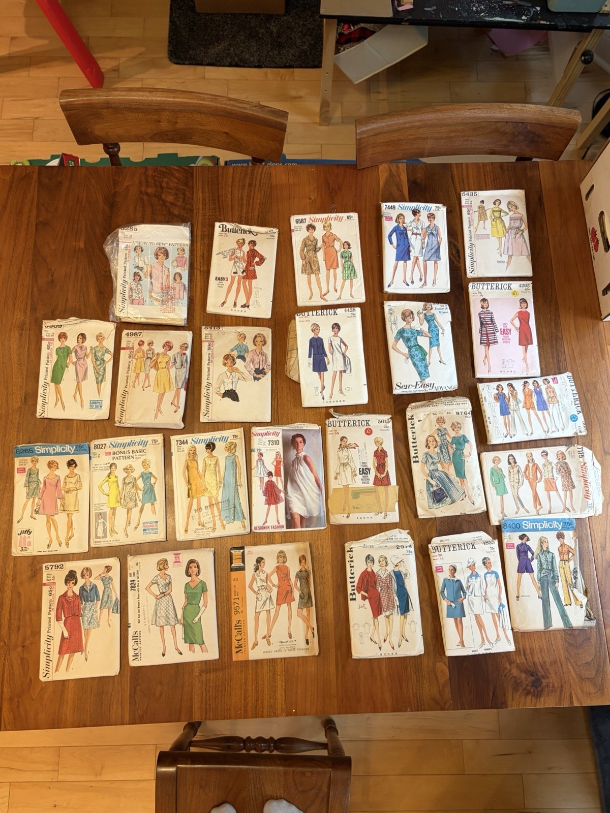 Vintage 1960s Sewing Pattern Lot 25 CUT Simplicity Butterick McCall's Dresses 