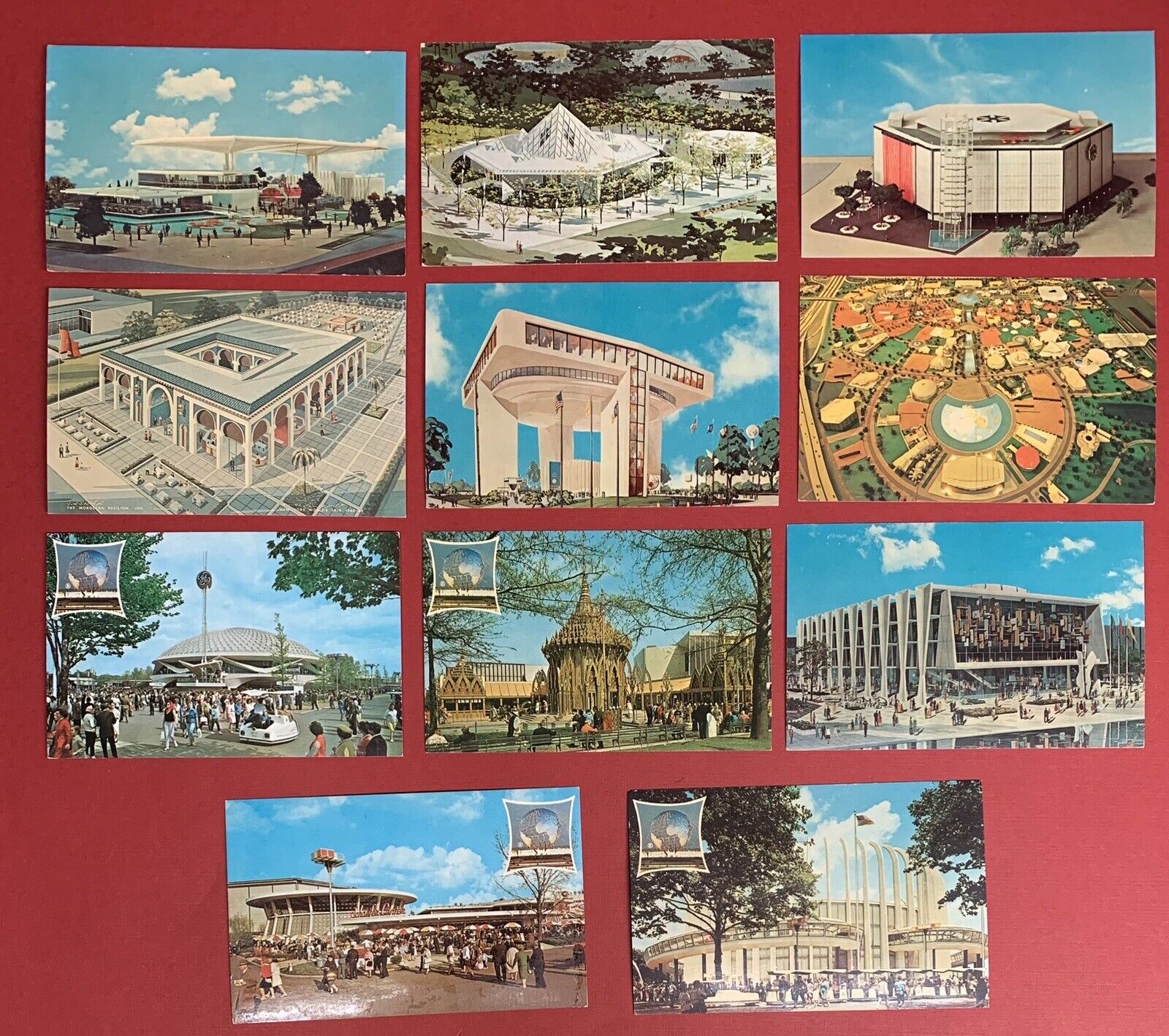1964 New York World\'s Fair,  Queens, New York, Lot of 11 Different Postcards