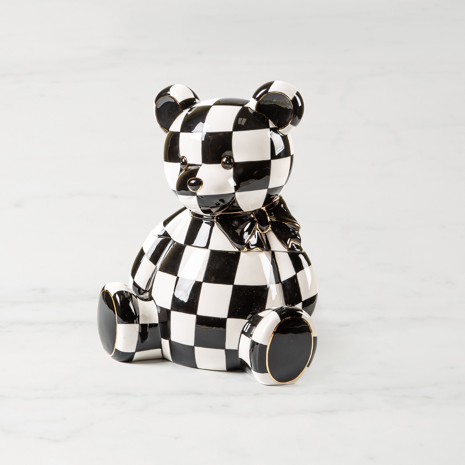 MacKenzie-Childs Courtly Bear Cookie Jar Large 12