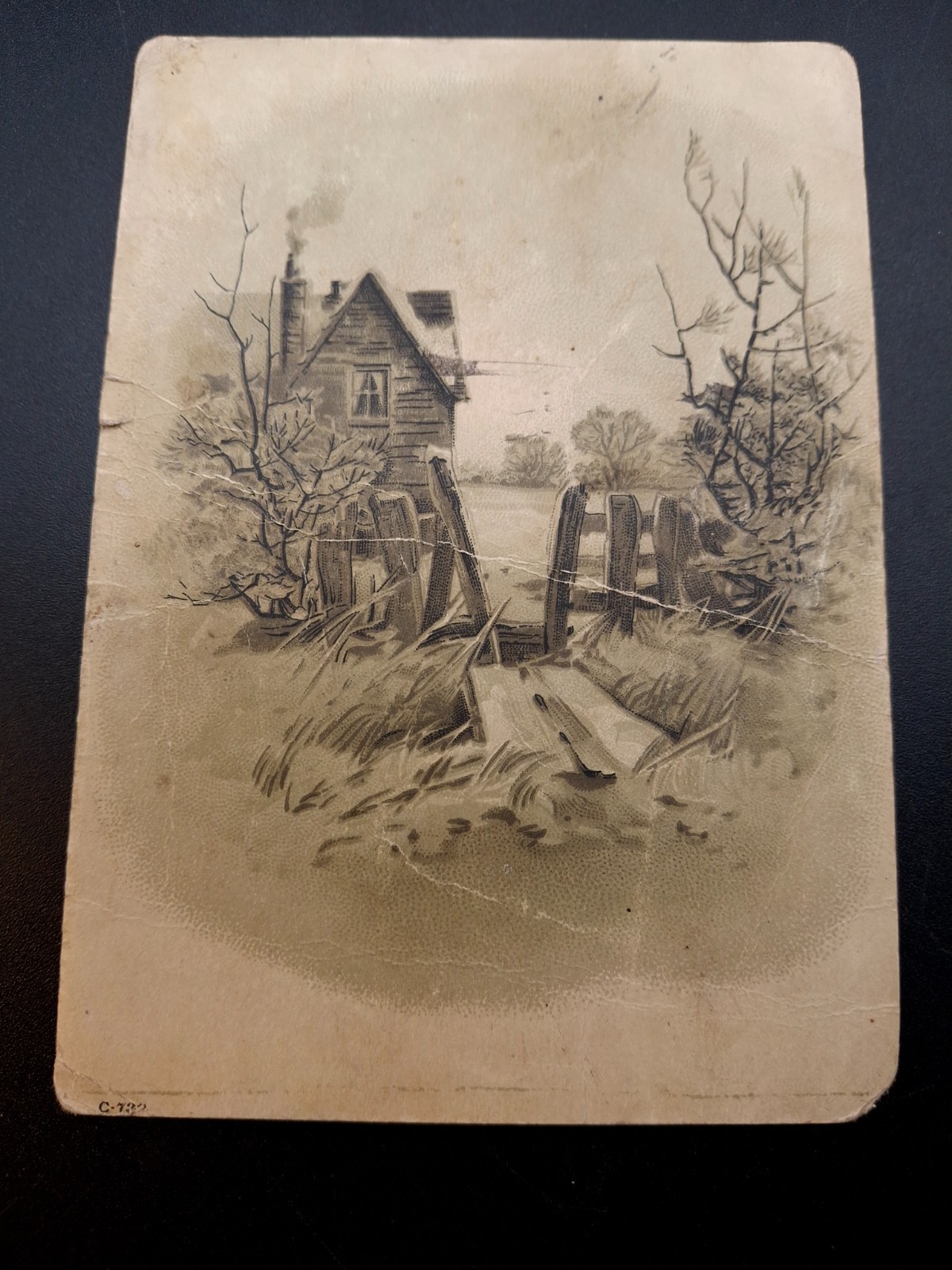  C.F. Ware Coffee Co Dayton Ohio Victorian Trade Card Country Scene
